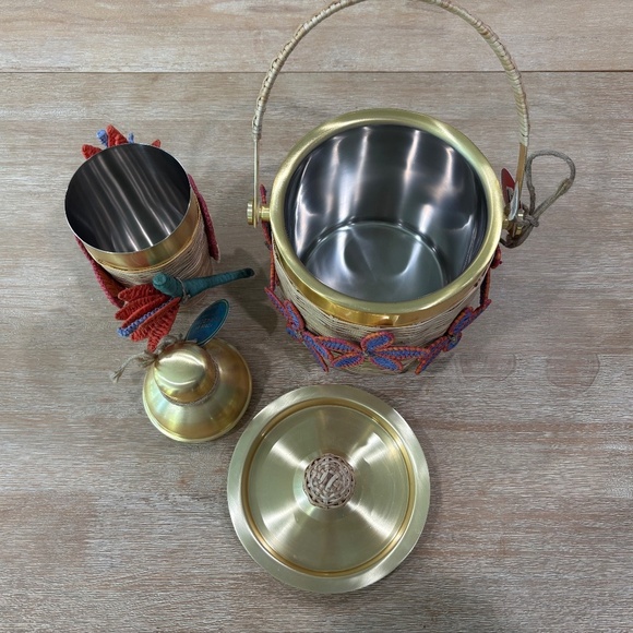 Anthropologie Abacaxi Ice Bucket and Cocktail Shaker, Set of 2, Sold Out Design - Picture 5 of 12